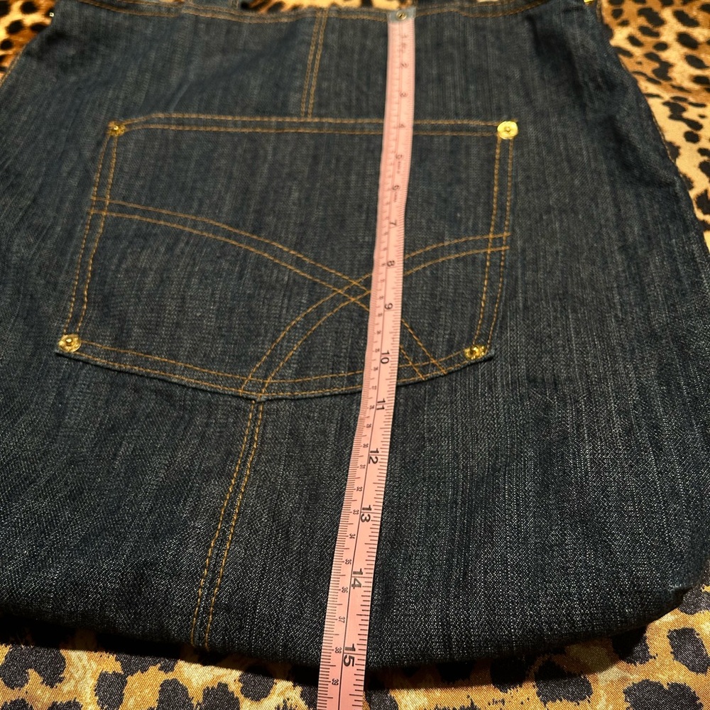 Vintage Y2K Large Dark Wash Denim Tote Bag - Picture 5 of 5